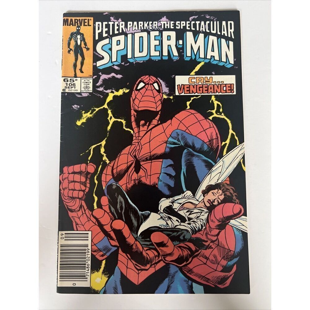 Peter Parker The Spectacular Spider-Man #106 Newsstand Marvel  (1985) Copper Age
